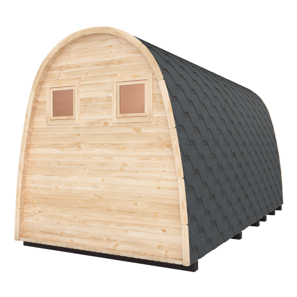 Fasssauna / Gartensauna / Banja / Viking 5,0 m mit Vorraum und Dusche